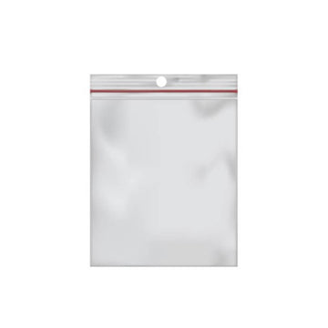 sacchetto di plastica con zip rossa